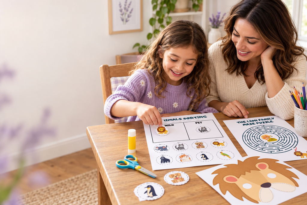 Animal Activity Book for Kindergarten: 100+ Printable Puzzles, Crafts & Worksheets My Store 2