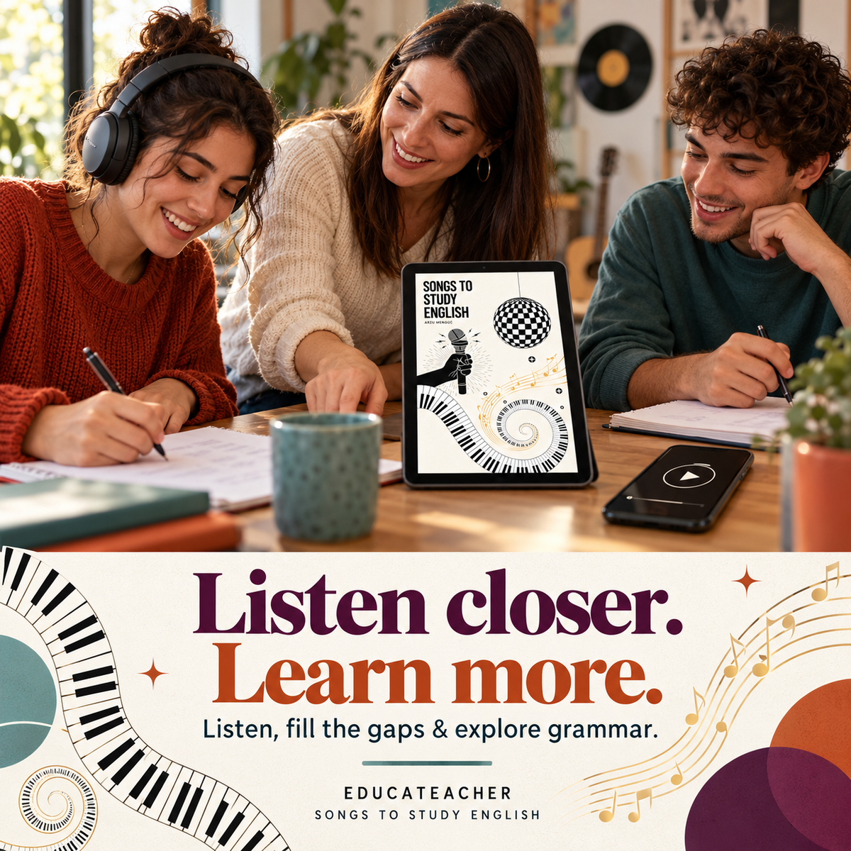 Song Lyric Worksheets | Cut and Paste Printables by Arzu Mengüç Educateacher Store