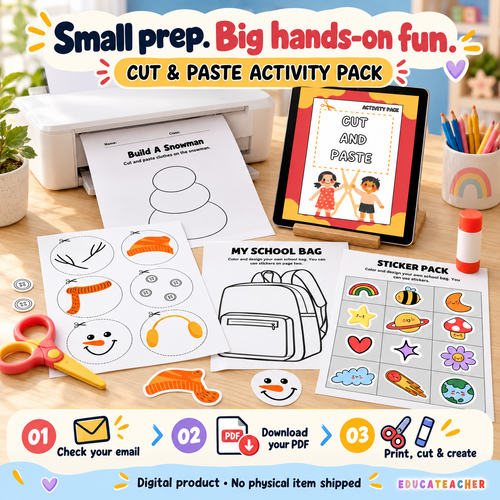 Hands-On Kindergarten Worksheets | Printable PDF Activities Educateacher Store