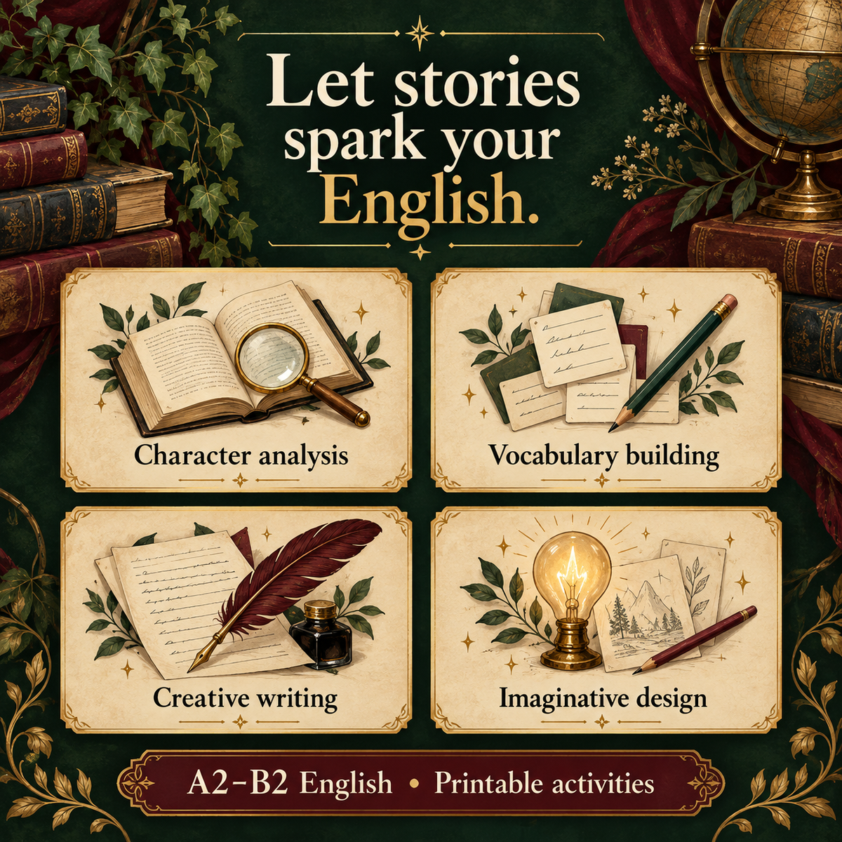 Harry Potter ESL Activities | Creative Writing Activity Pack (A2-B2) Educateacher Store